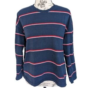 SA2DA women's navy long sleeves oversized crewneck top size S/M